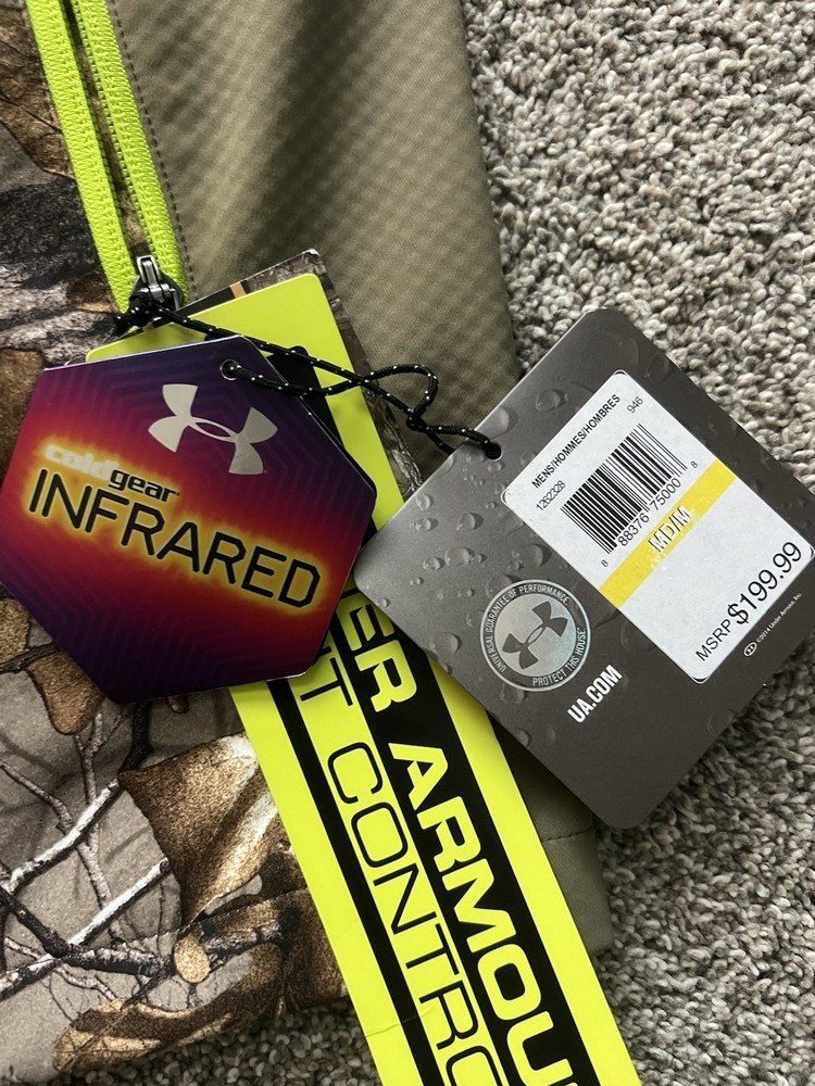 New Under Armour Scent Control Infrared Softshell Anorak Camo Jacket Realtree