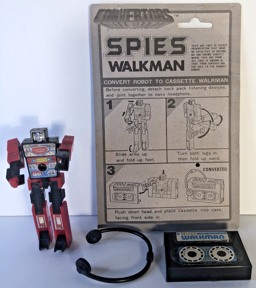 1984 Convertors Spies Walkman Complete with cardback, missing left hand