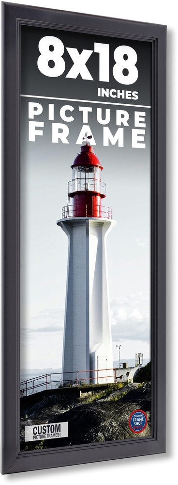 8x18 Frame Black Passaggi Solid Wood Picture Frame Width 1.5 Inches | Interior F