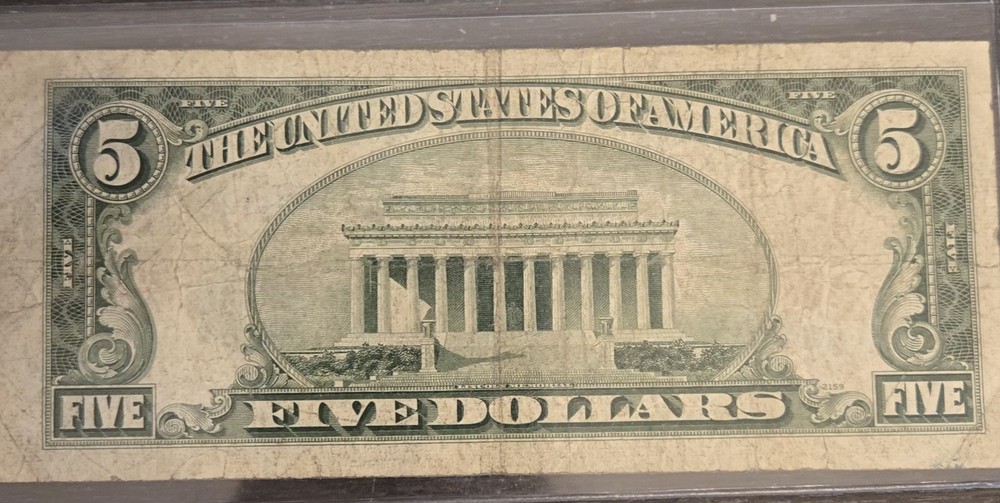 1953 $5 US Silver Certificate Star Note BLUE SEAL