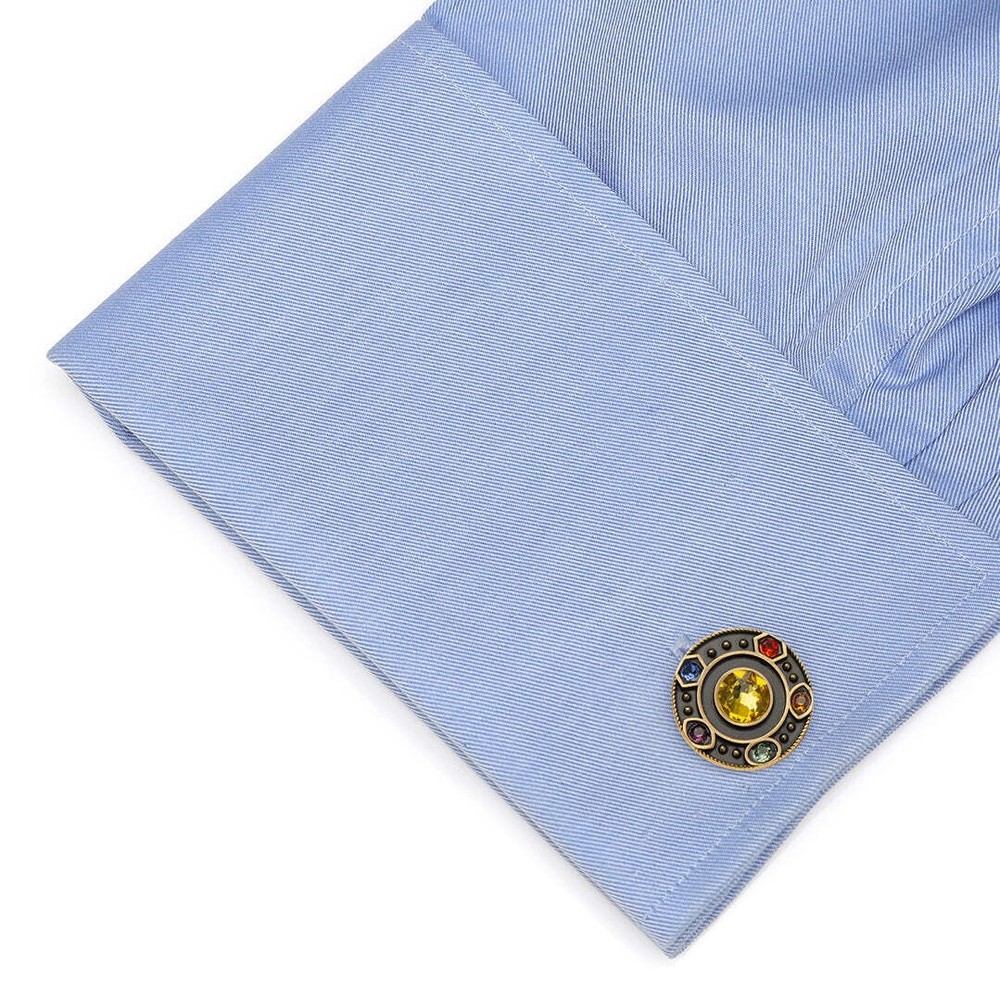 Marvel Avengers Infinity Stones Cufflinks and Lapel Pin Gift Set