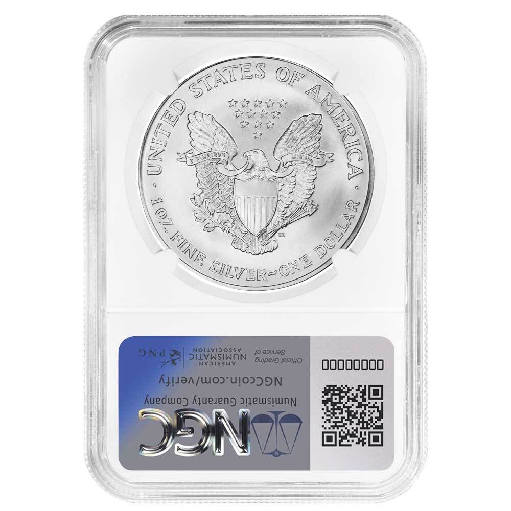 2000 $1 American Silver Eagle NGC MS69 Brown Label