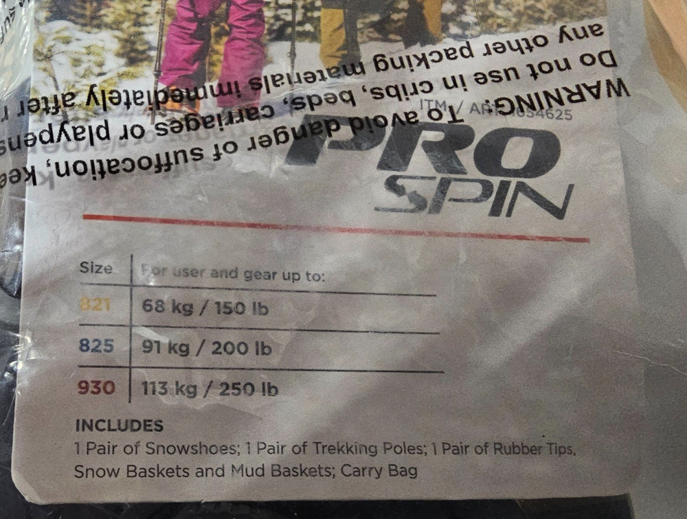 ALPTREK - Pro SPIN 821 Snowshoe Kit - Sawtooth Angular Frame - Small - 150lb