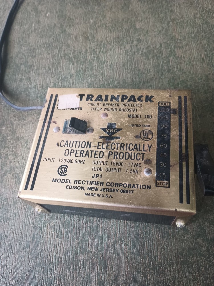 MRC Trainpack Model 100 HO Train Control Transformer