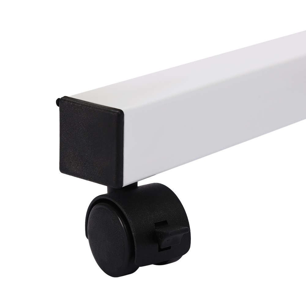 Rolling Laptop Desk Office Computer Table Adjustable Height Stand up w/ Storage