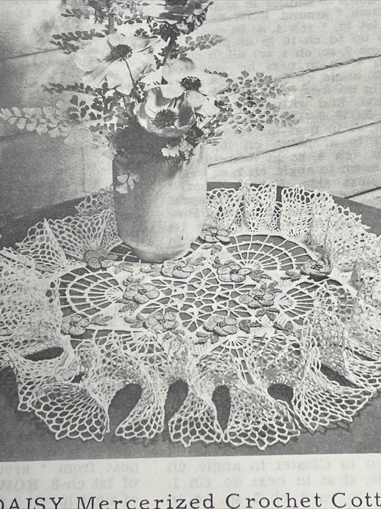 Lily Rock Rose Ruffle Doily Crochet Pattern D11
