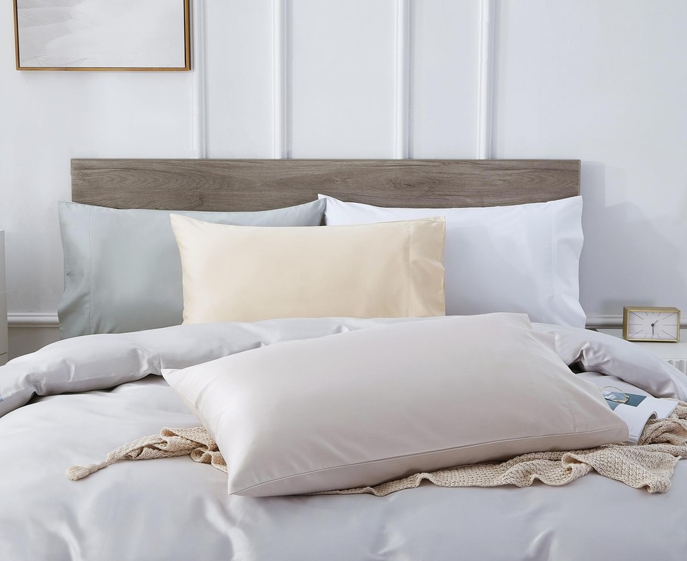 1000 Thread Count 100% Egyptian Cotton Pillowcases for Sleeping,Satin Pattern...
