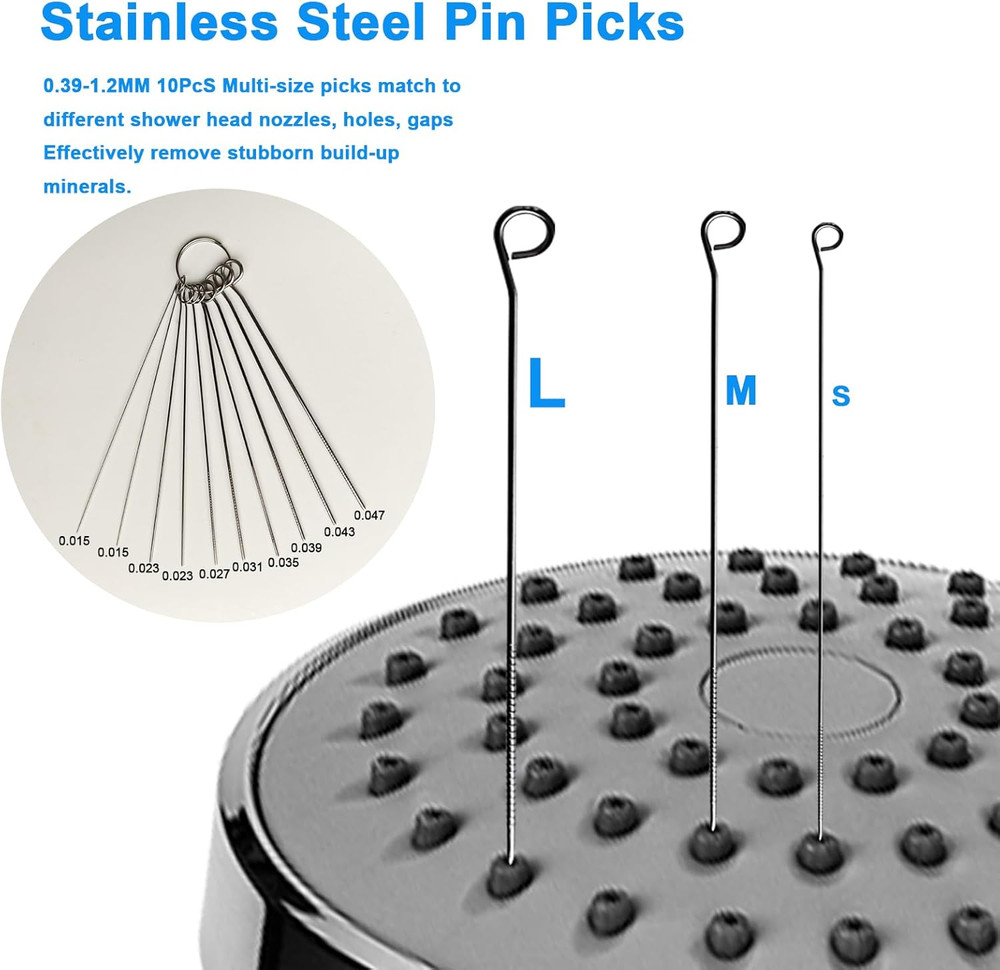 Multiplesize Showerhead Cleaner Tools, Shower Head Cleaning Brushes Small Hole,