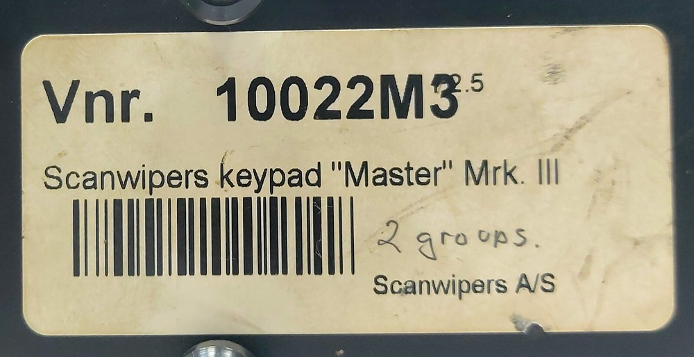 SCANWIPERS 10022M3 Scanwipers Keypad '' Master'' Mrk.
