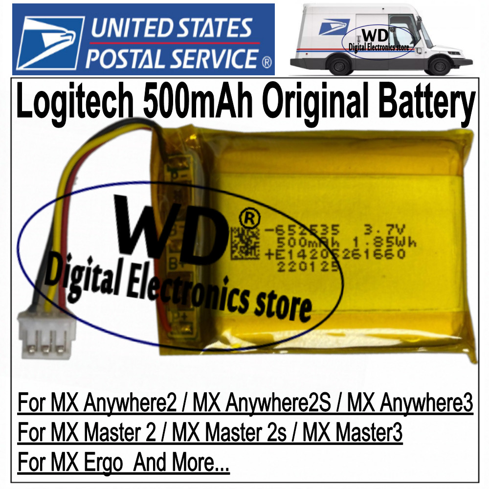 500mAh Original Battery For Logitech MX Master 2 / Master 2s / Master 3 Mouse