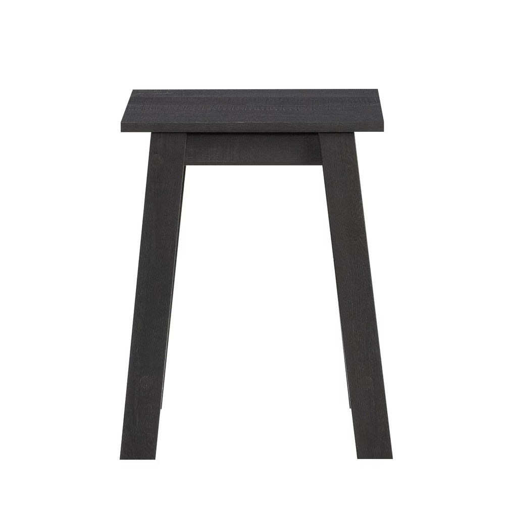 Small Square Wood Side Table, Black Finish