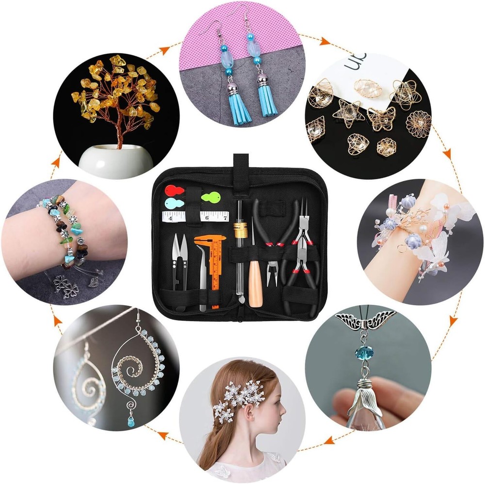 Complete Jewelry Making Kit with Tools and Charms