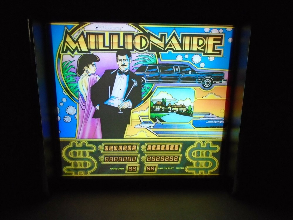 Williams Millionaire Pinball Head LED Display light box