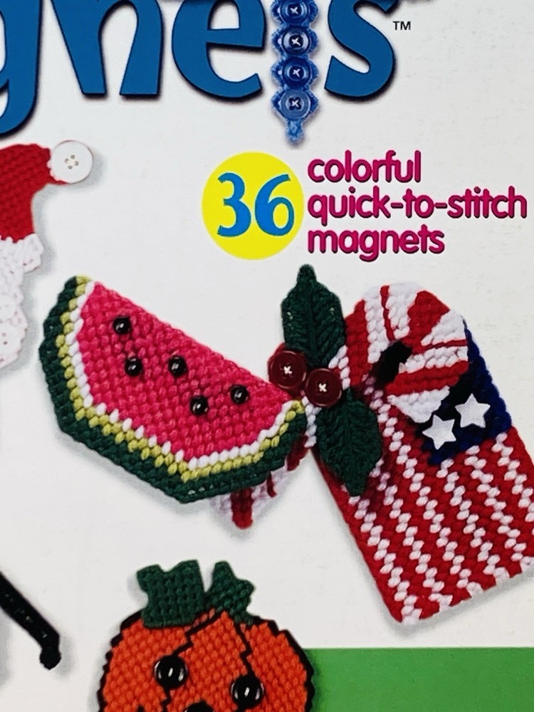 Button Magnets Plastic Canvas Patterns House of White Birches 36 Projects