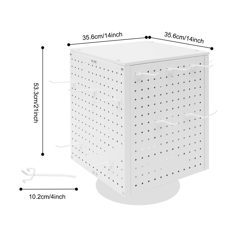 Pegboard Rotating Display Stand,4 Sided PegBoard Display, PegBoard Display Stand