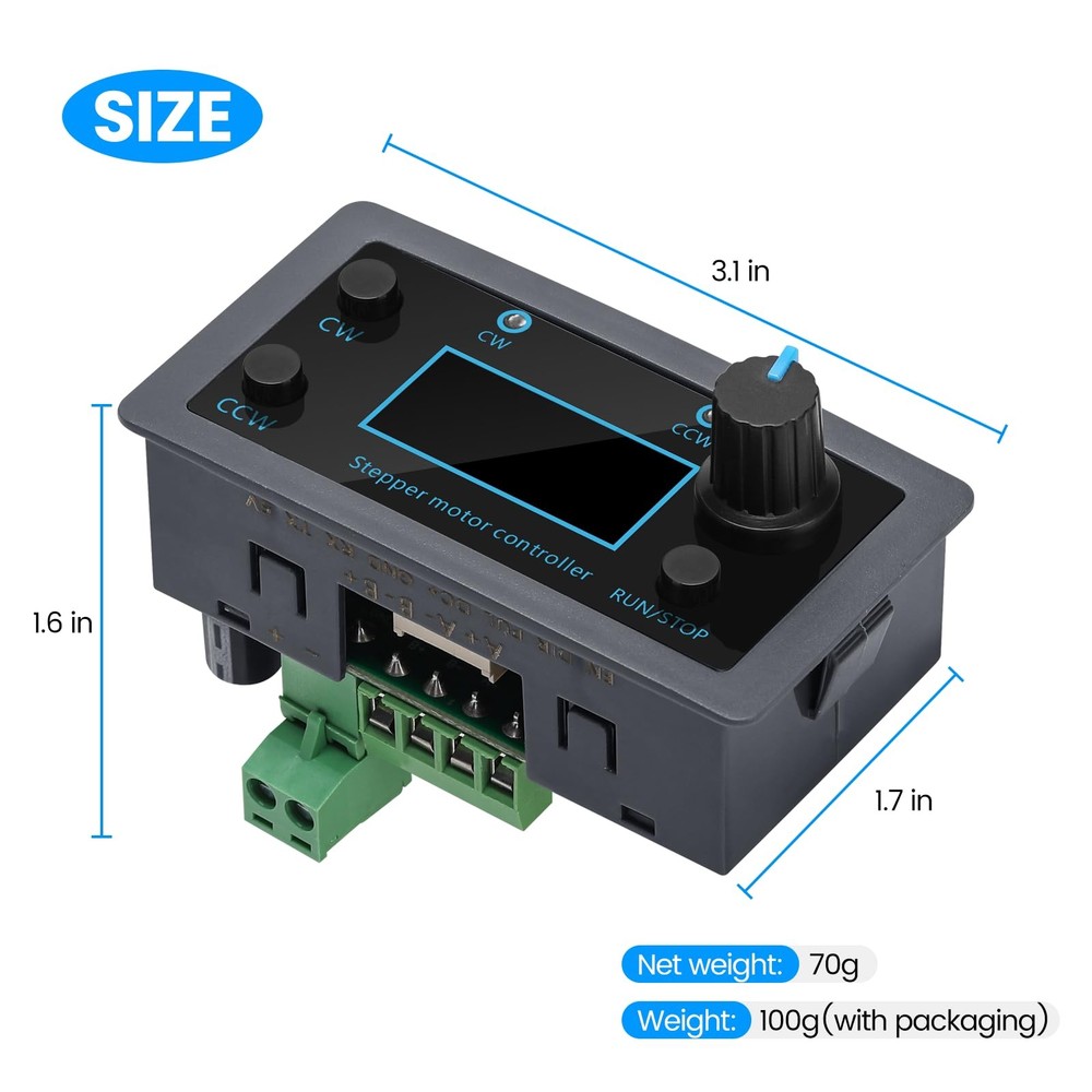 Stepper Motor Controller Driver Board, Forward/Reverse Pulse Speed Control Mo...