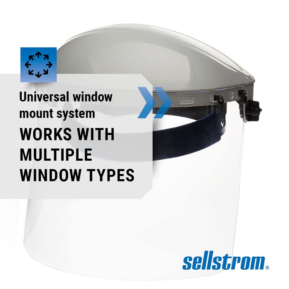 Sellstrom Advantage Face Shield Polycarbonate with Ratchet Headgear Grey