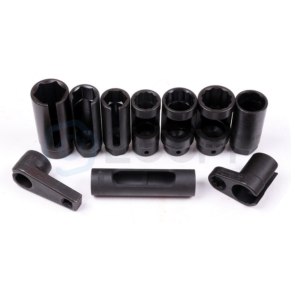 10Pcs Oxygen Sensor Socket Set Sensor Oil Pressure Sending Unit Removal Kit
