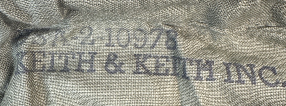 VTG USGI Military Patients Personal Effects Cloth Bag Pull String Keith & Keith