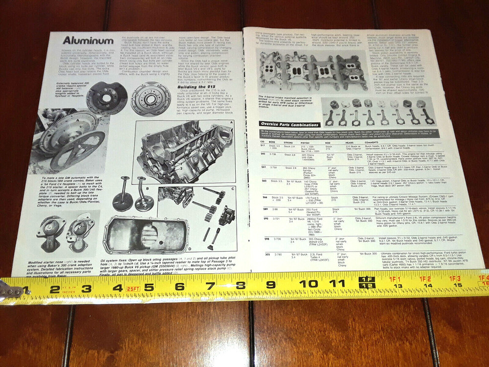 OLDSMOBILE / BUICK 215 ALUMINUM ENGINE ORIGINAL 1985 ARTICLE