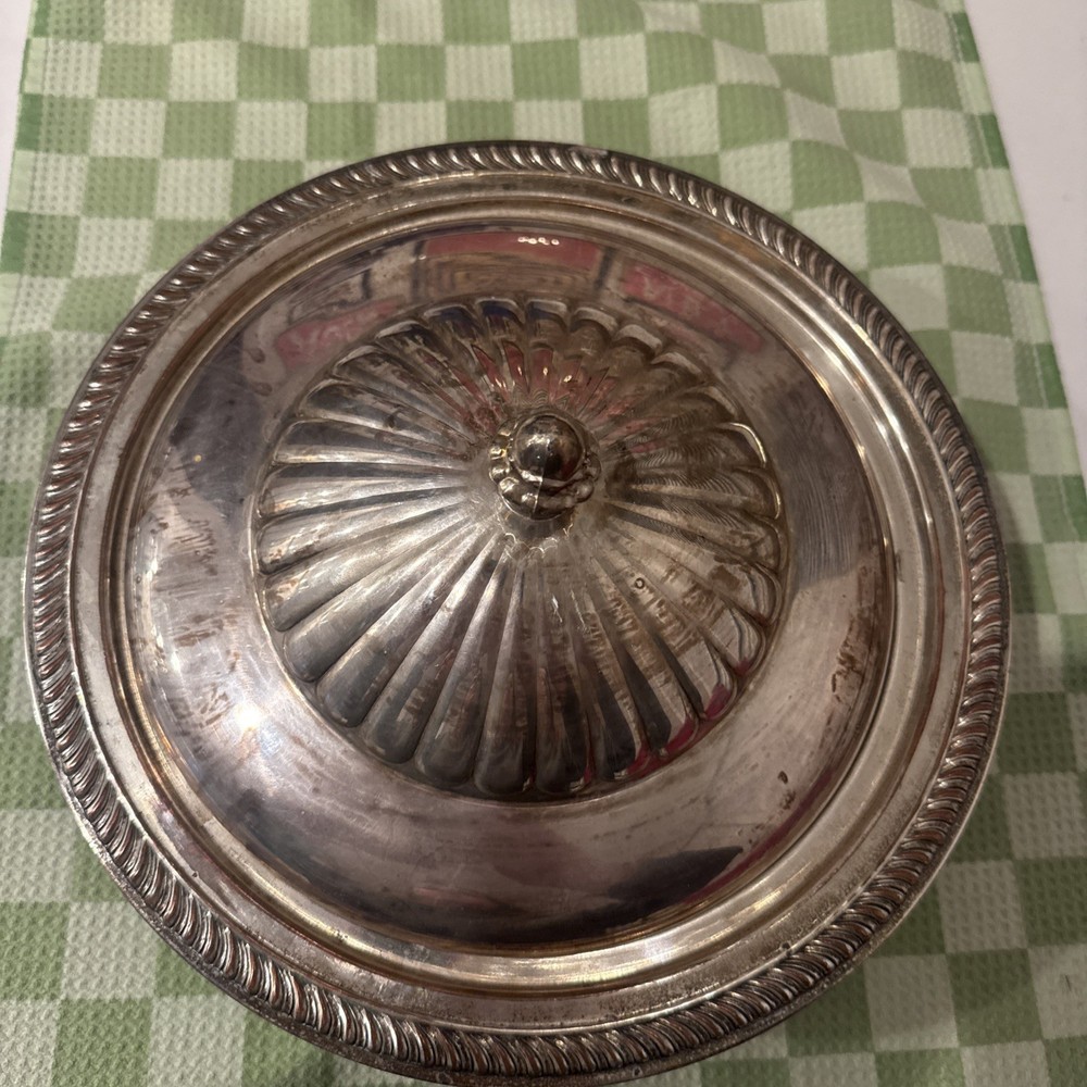 F.B. Rogers Silver Company Silverplate Footed Casserole Server 2 Piece