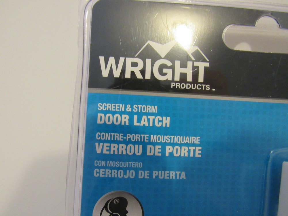 Wright Products VK333X3WH White Screen & Storm Door Latch with Key Lock Security