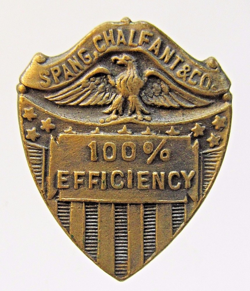 WWI SPANG CHALFANT & CO. 100% EFFECIENCY collar lapel stud +