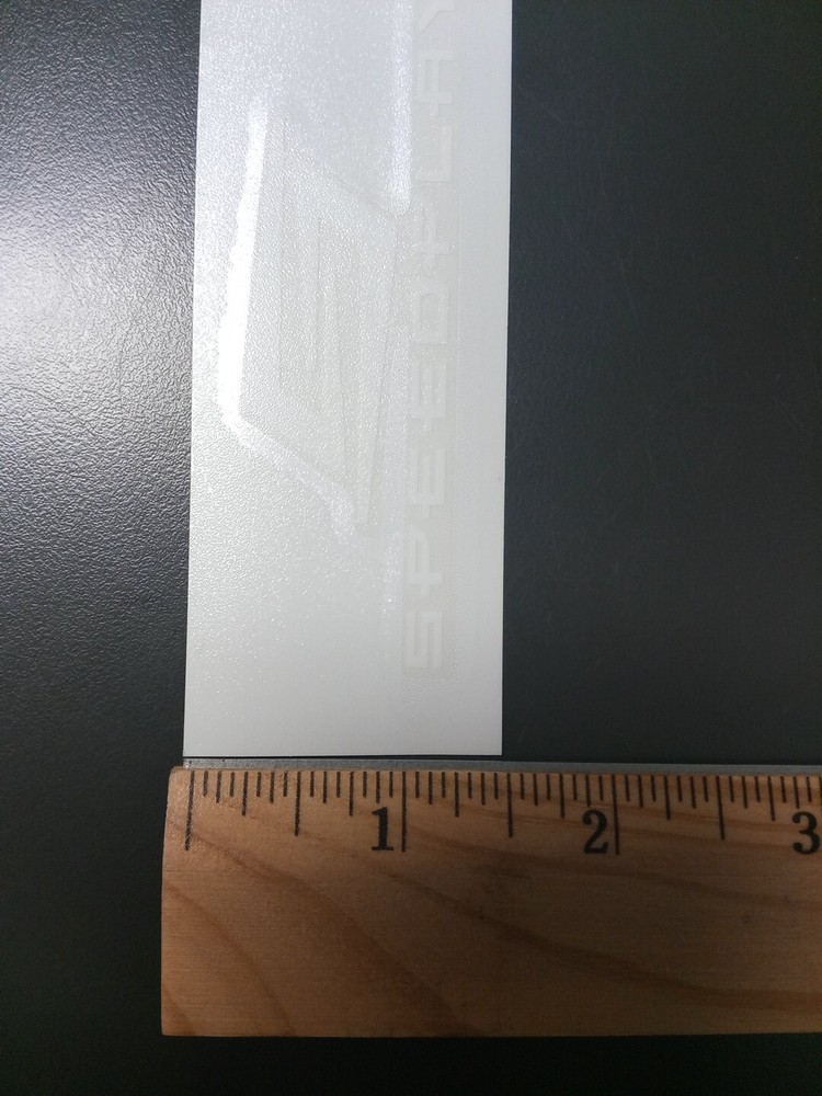 3.5" Speed Play Decal/Sticker White on Clear