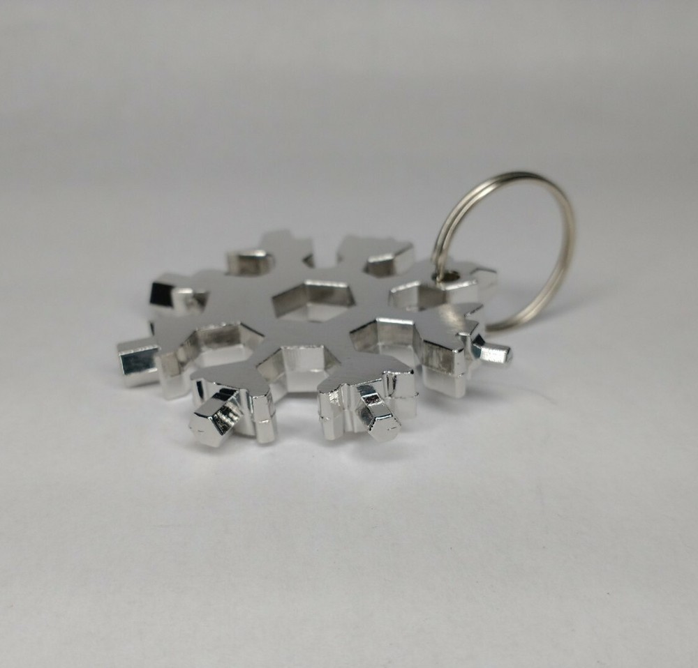 Snowflake Multi Tool Keychain Key Ring