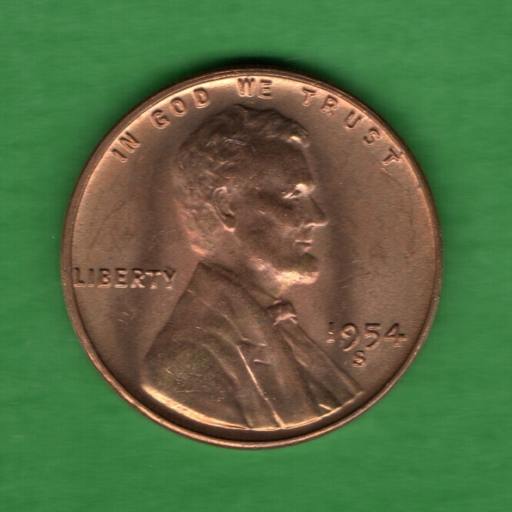1954 S Lincoln Wheat Cent Uncirculated