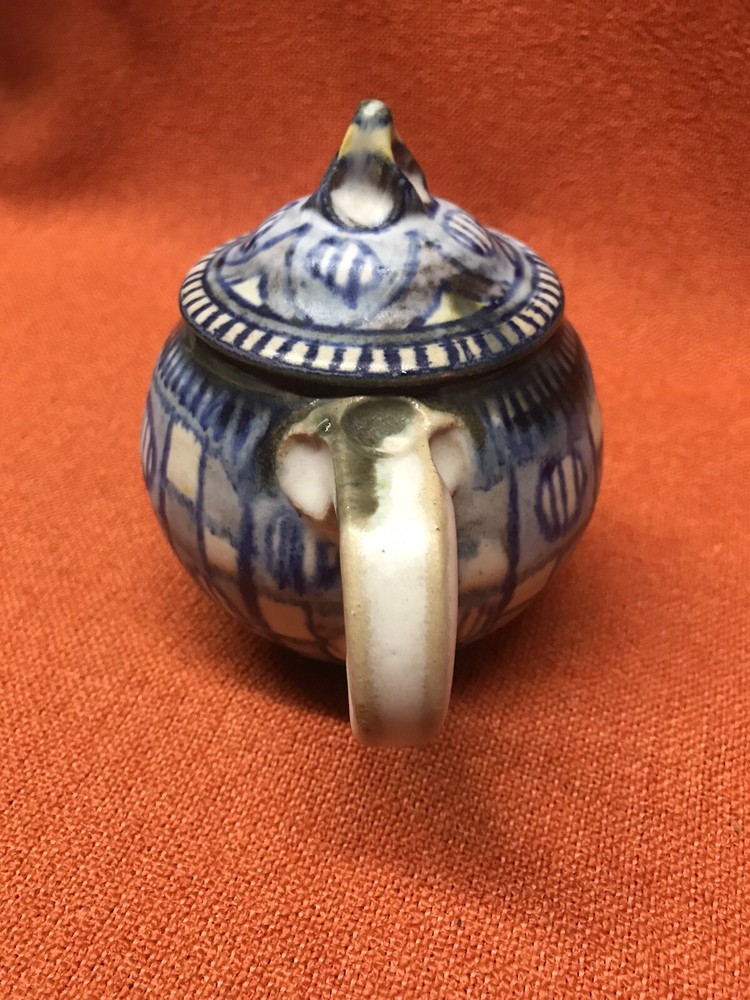 Mid Century Studio Pottery Ceramic Tea Pot Signed