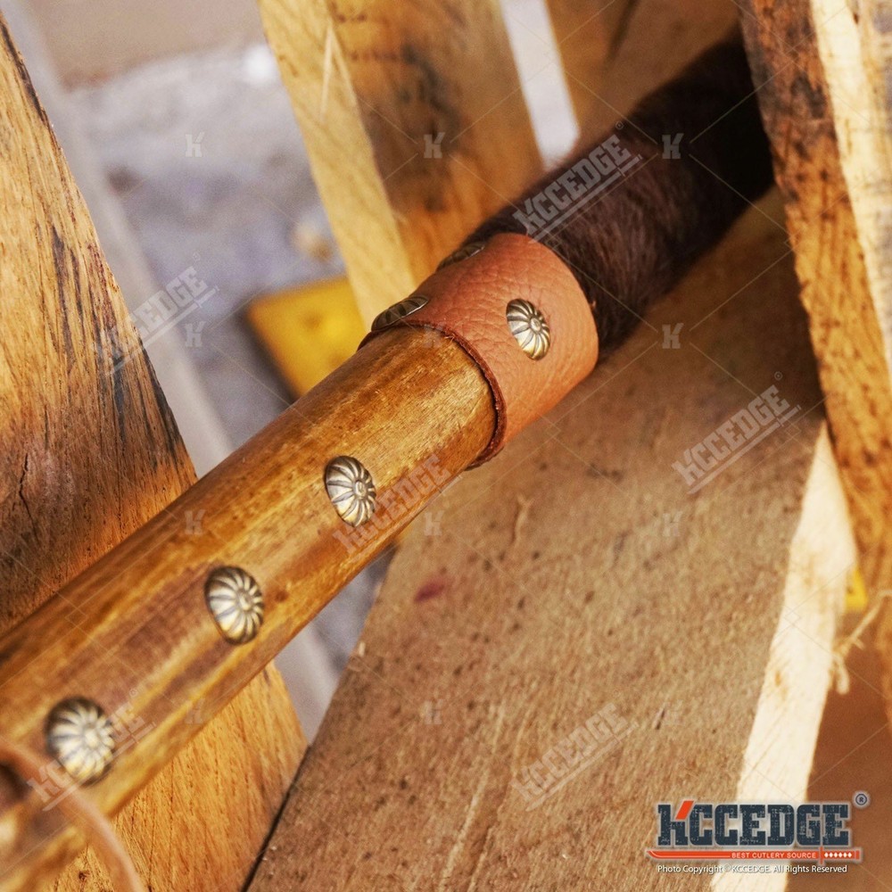 19" NATIVE AMERICAN TOMAHAWK Replica Axe PEACE PIPE with Functional Pipe