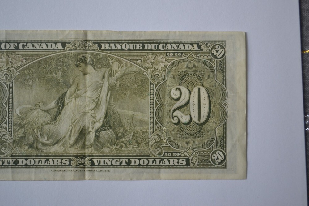 Canada 1937 $20 Bill Circulated