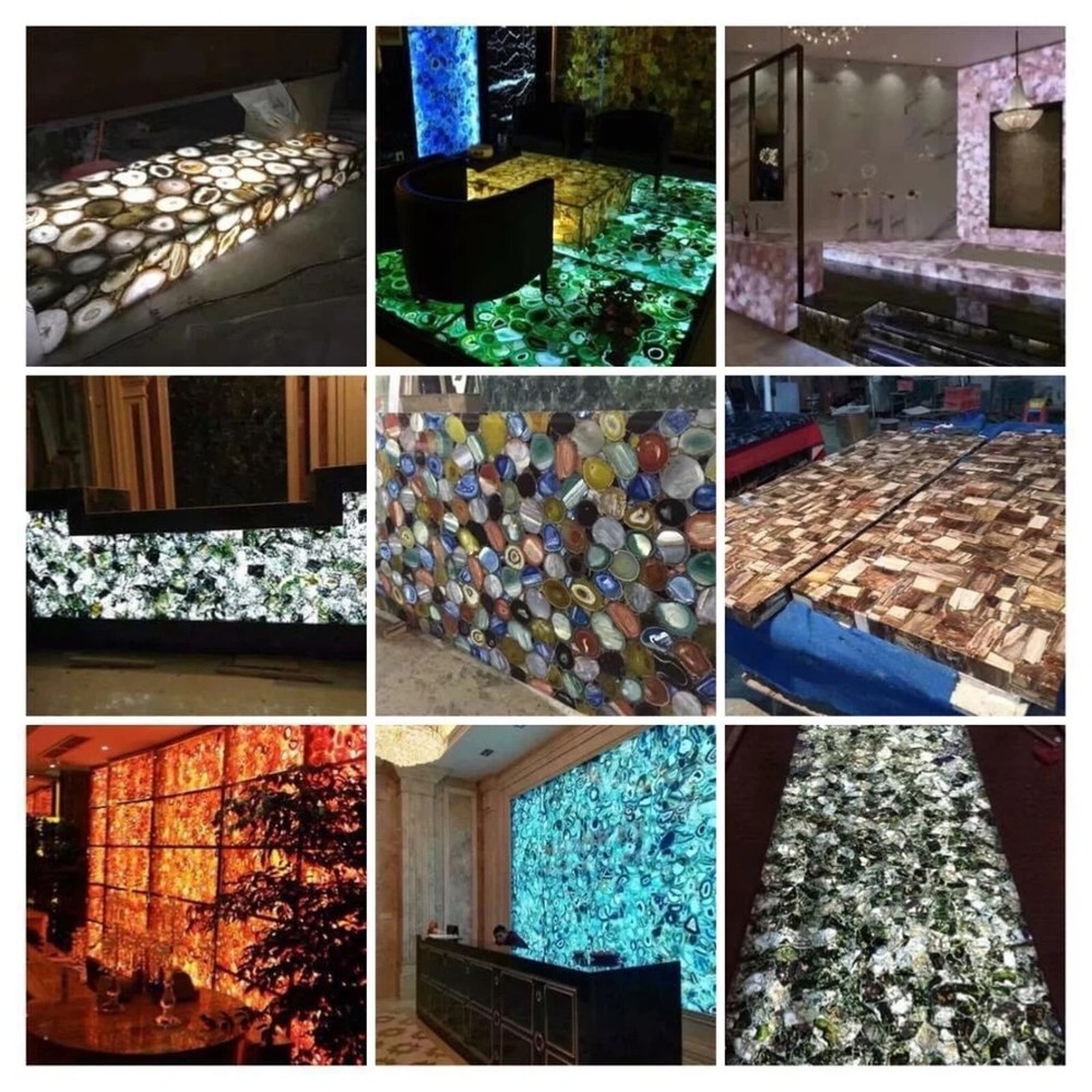 Agate Table Top / Red Coffee Table Top /Customized Table Top / Agate Sofa Table