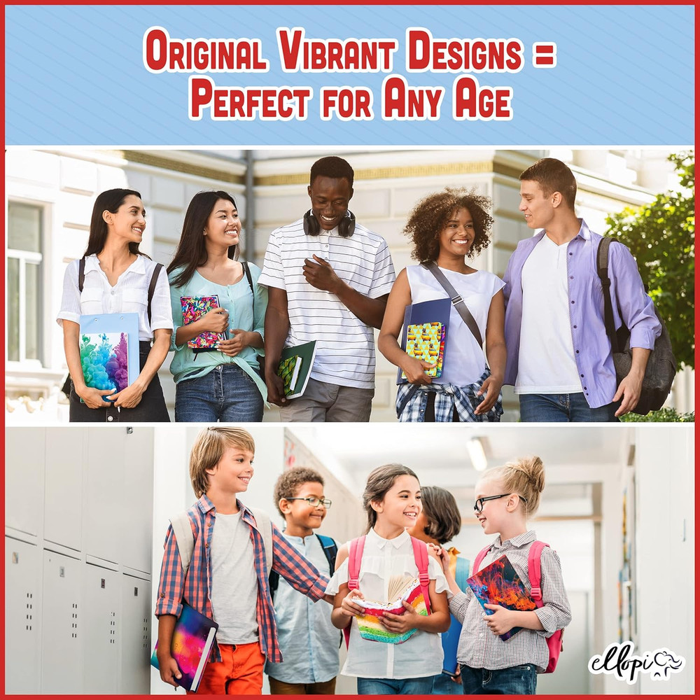 Fun Design, Easy Apply Book Cover 1 Pack. Stretchable Jumbo Jacket Fits Most Har