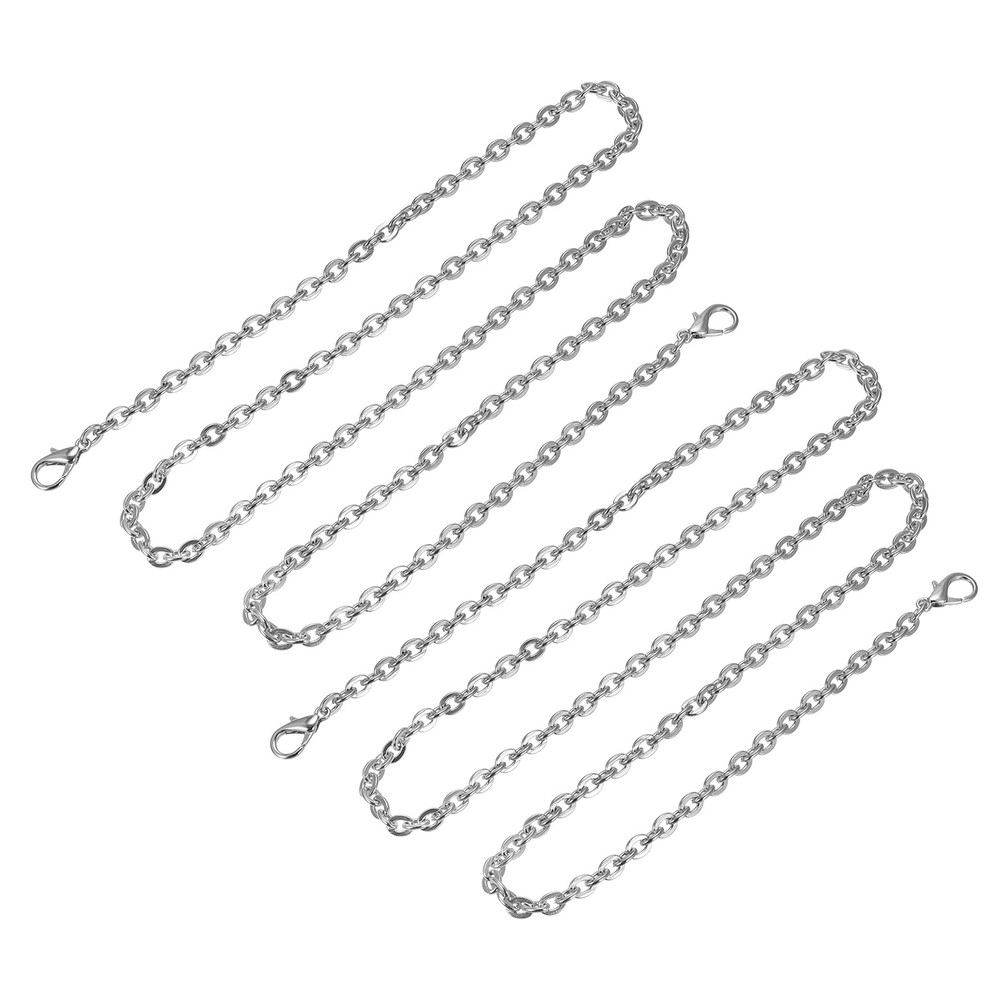43"x0.22" Purse Chain Strap, 2Pcs Purse Handle Shoulder Replacement Strap Silver