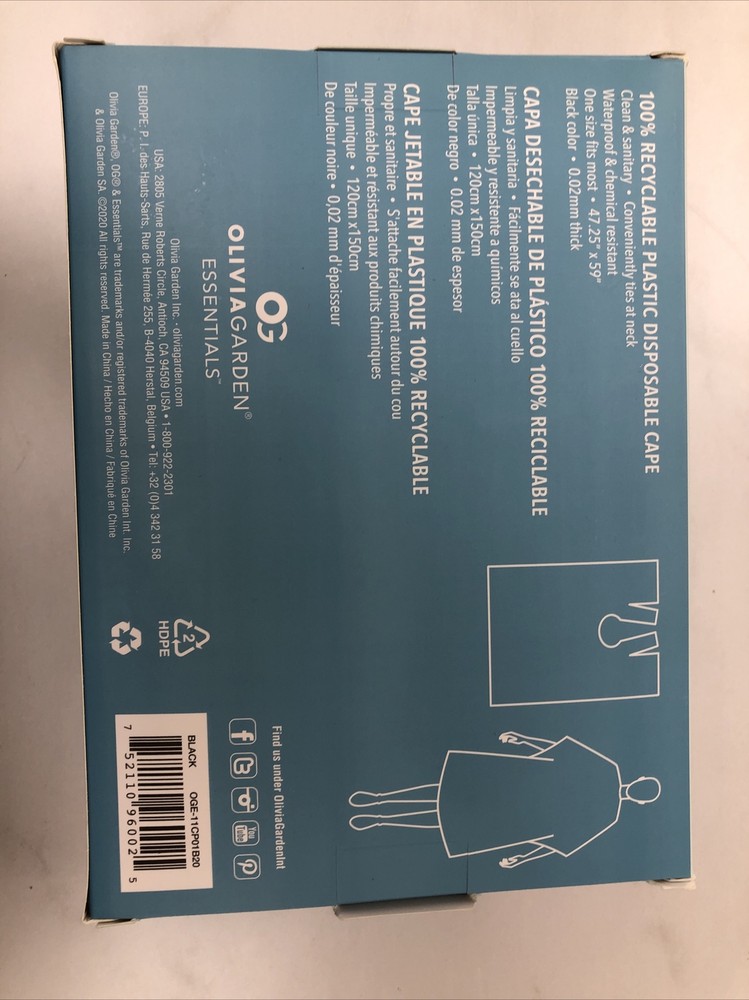 Olivia Gardens Disposable Capes- 20pcs