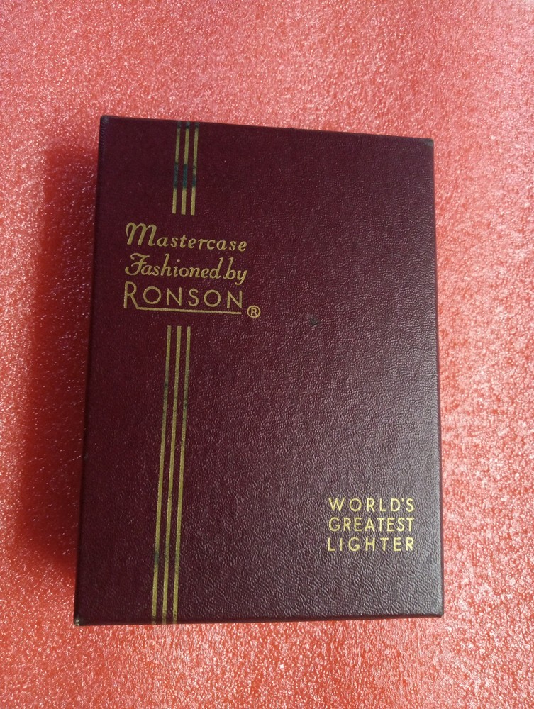 Ronson Cigarette Case/Lighter With Original Papers+Box+Cloth Edison Voicewriter