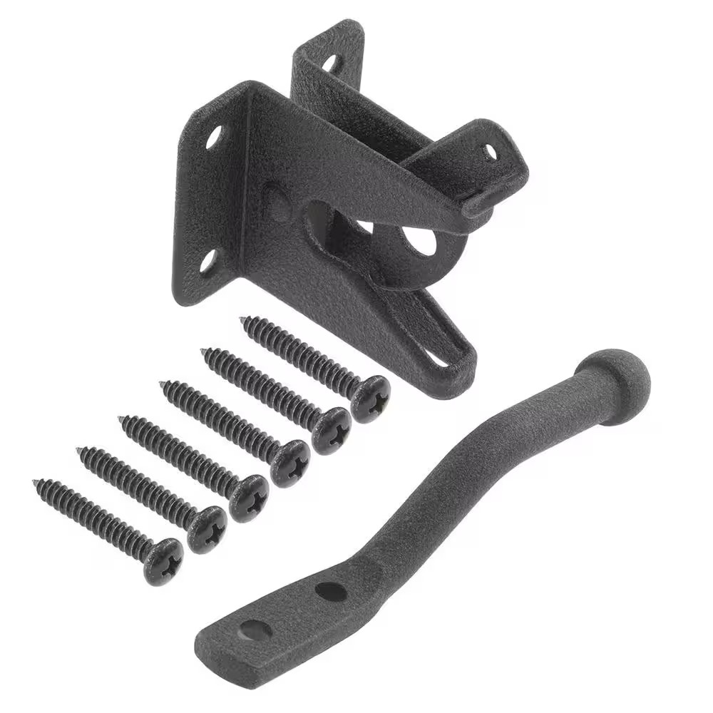 Black Gate Latch with Rust Defender