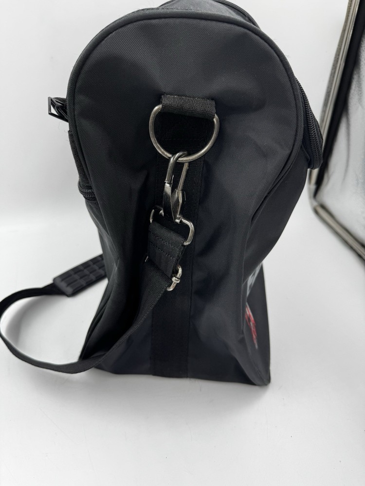 Ebonite Basic Single Tote Bowling Ball Bag Black w/Shoulder Strap & Shoe Pocket