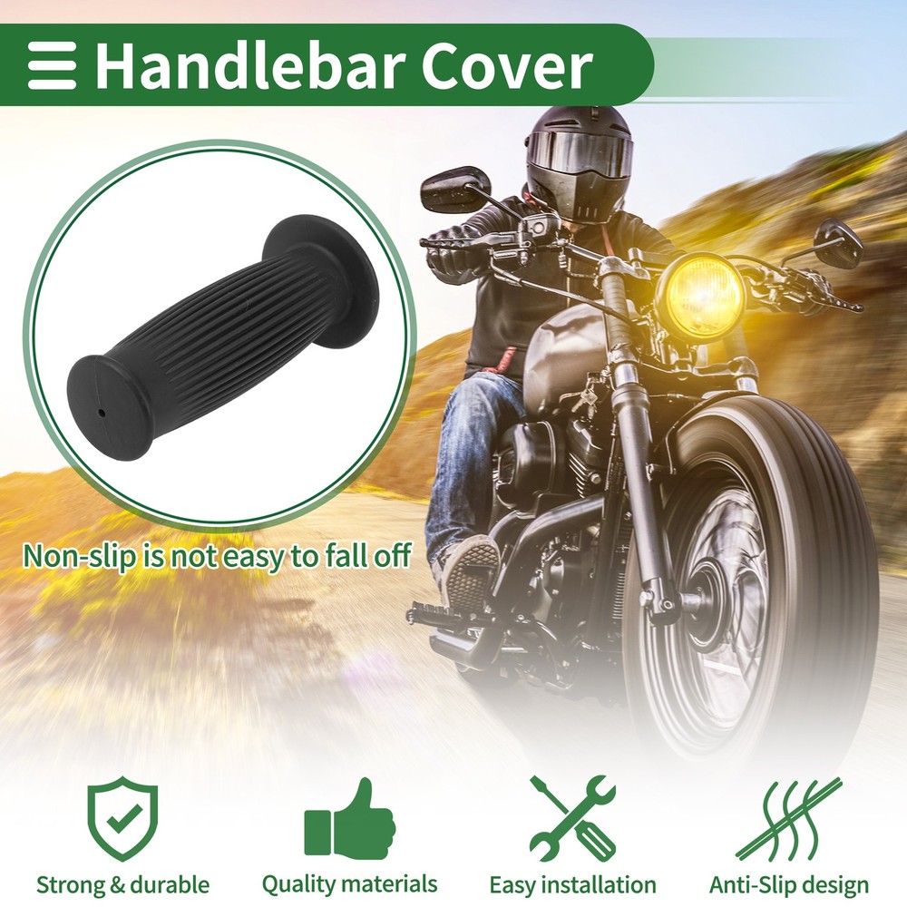 1" 25mm Motorcycle Knobs Handlebar Cover TPU Black #2