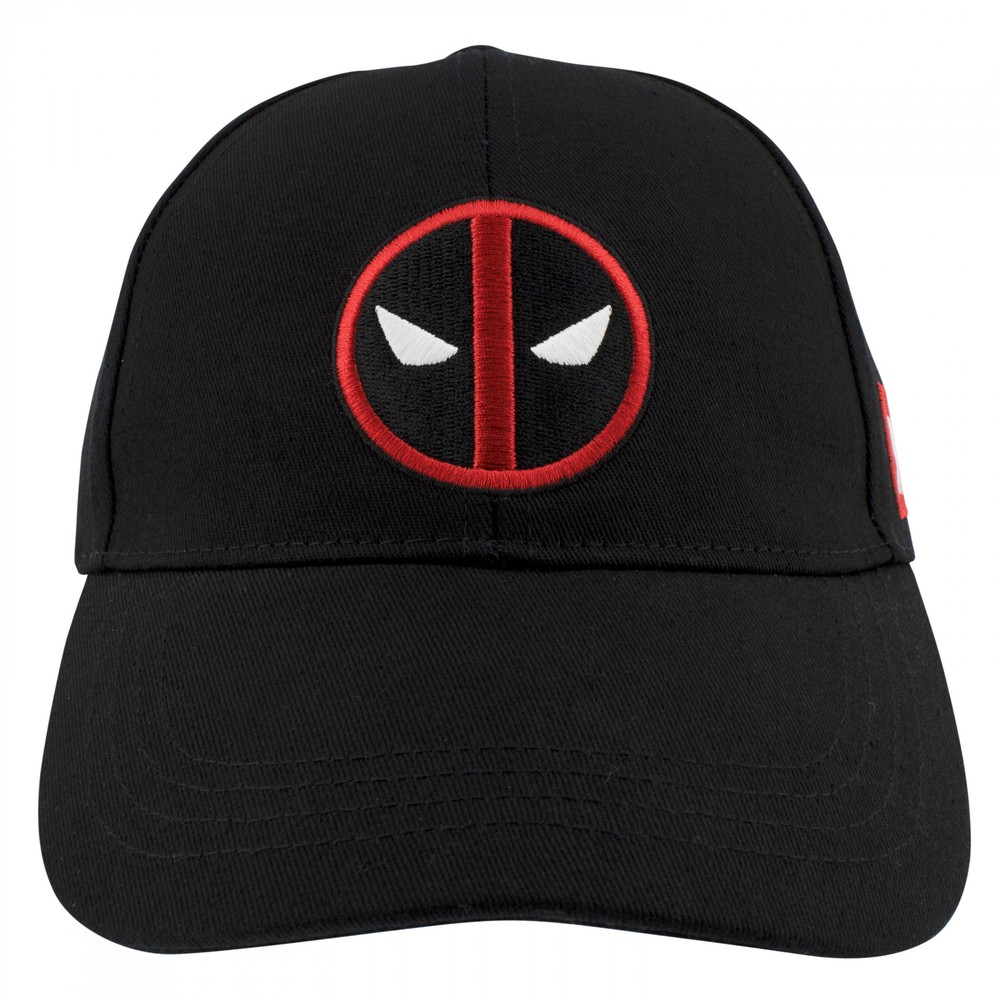 Deadpool Logo Black Snapback Hat Black