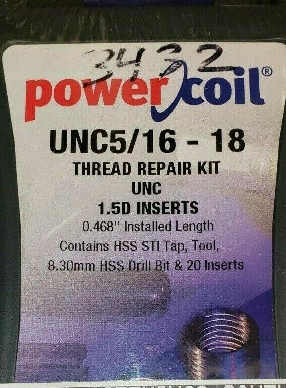5/16"-18 UNC PowerCoil Thread Repair Kit