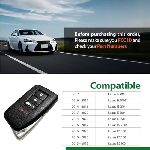 Replacement for 2013 2014 2015 2016 2017 2018 2019 2020 Smart Proximity Lexus