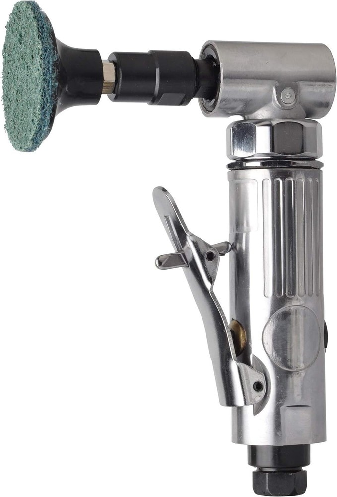 1/4" Angle Air Die Grinder Kit with 22 Pcs 2" Roll Lock Sanding Discs, Polished