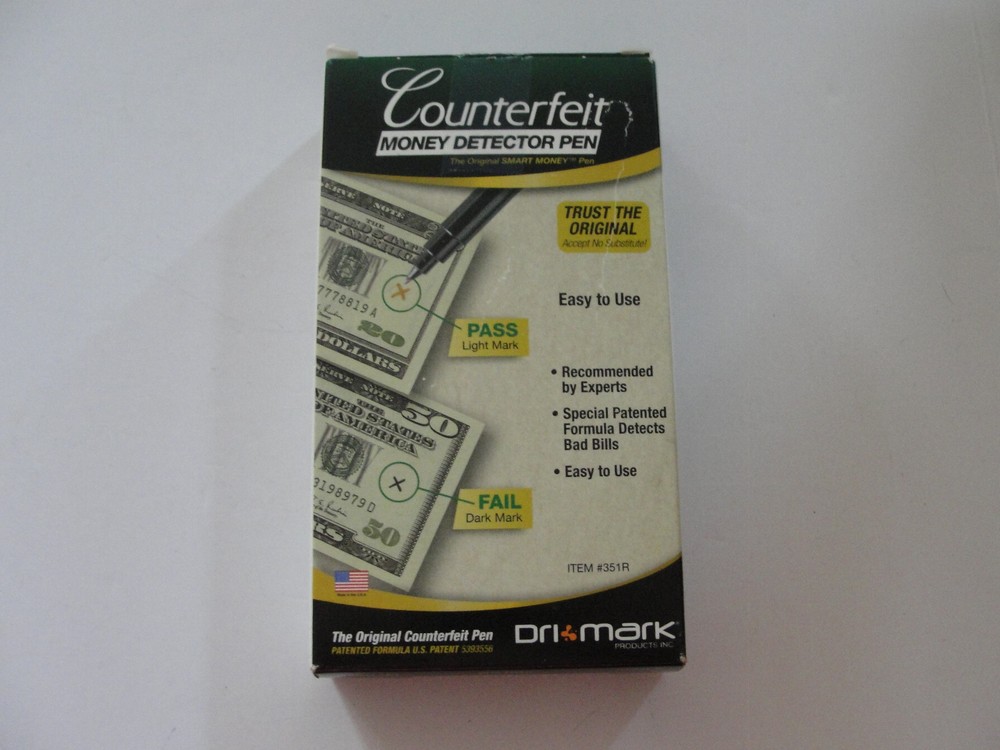 Dri Mark Counterfeit Money Detector Pen (Sold Individually)