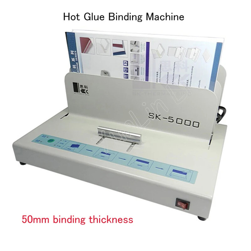Hot Glue Desktop Binding Machine SK5000 Electric Metal Book Making Machine