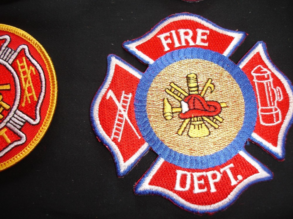 fire department firefighting rescue vintage patch set