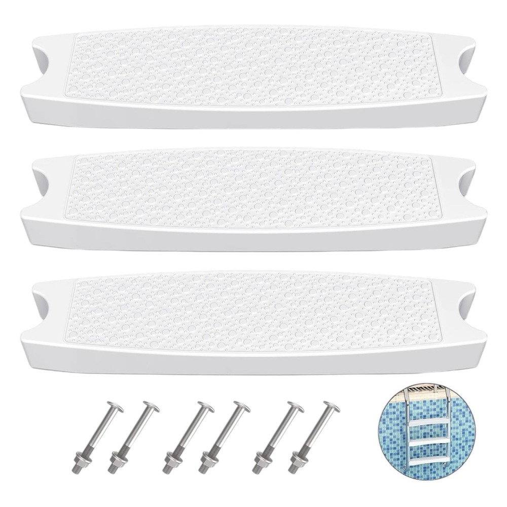Goovilla Pool Ladder Steps Replacement, (3-Pack) 18" Universal Heavy-Duty