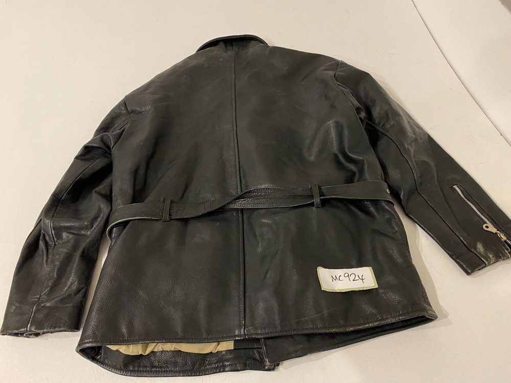 CARLO COMBERTI Vintage Leather Motorcycle Jacket Armpit/Armpit 23" (mc924)